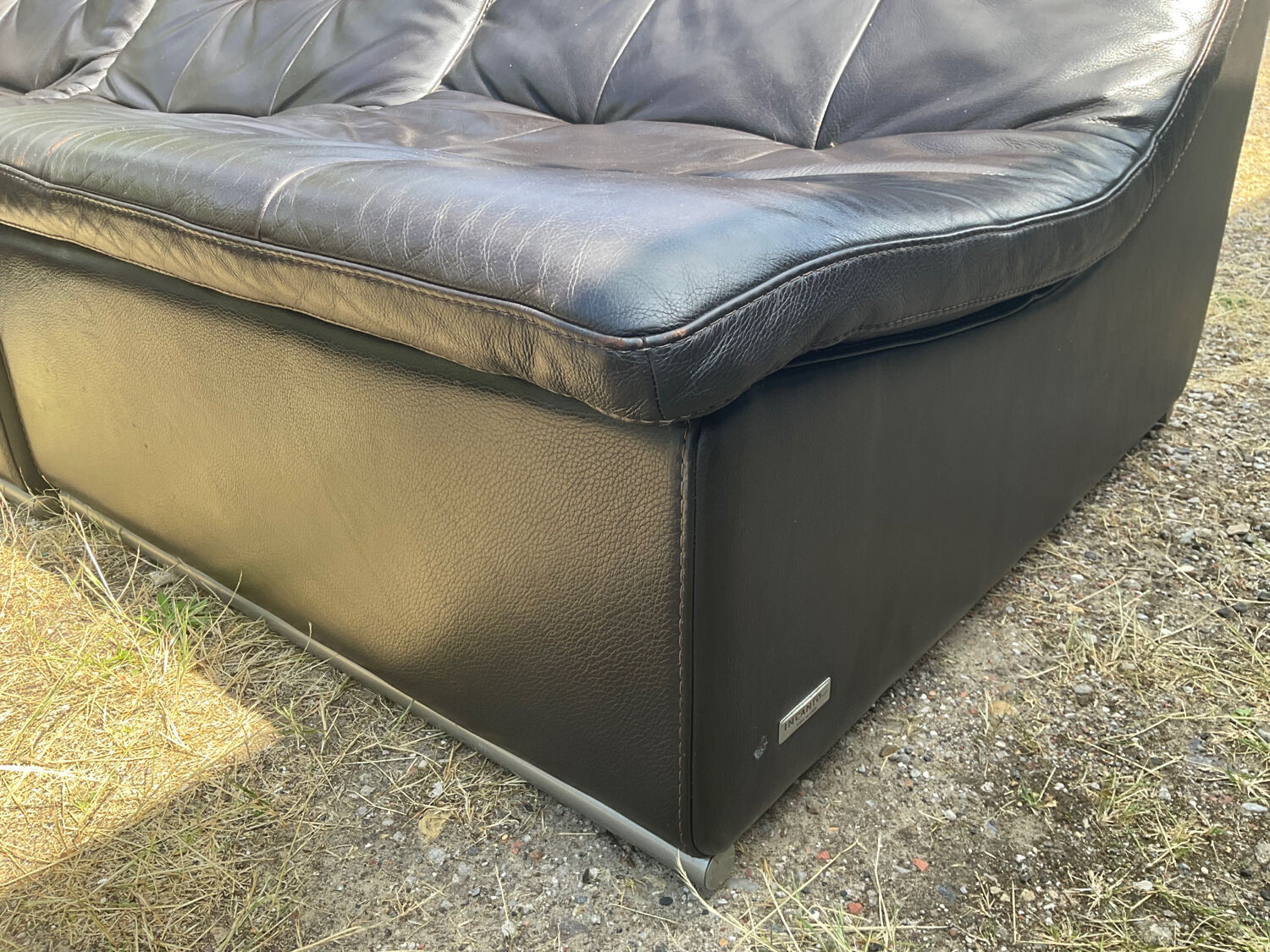 Incanto Italy modular corner sofa in brown leather