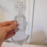 Virgin Mary molded glass stoup