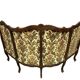 Rare Banquette d'angle / caqueteuse style Louis XV en bois sculpté