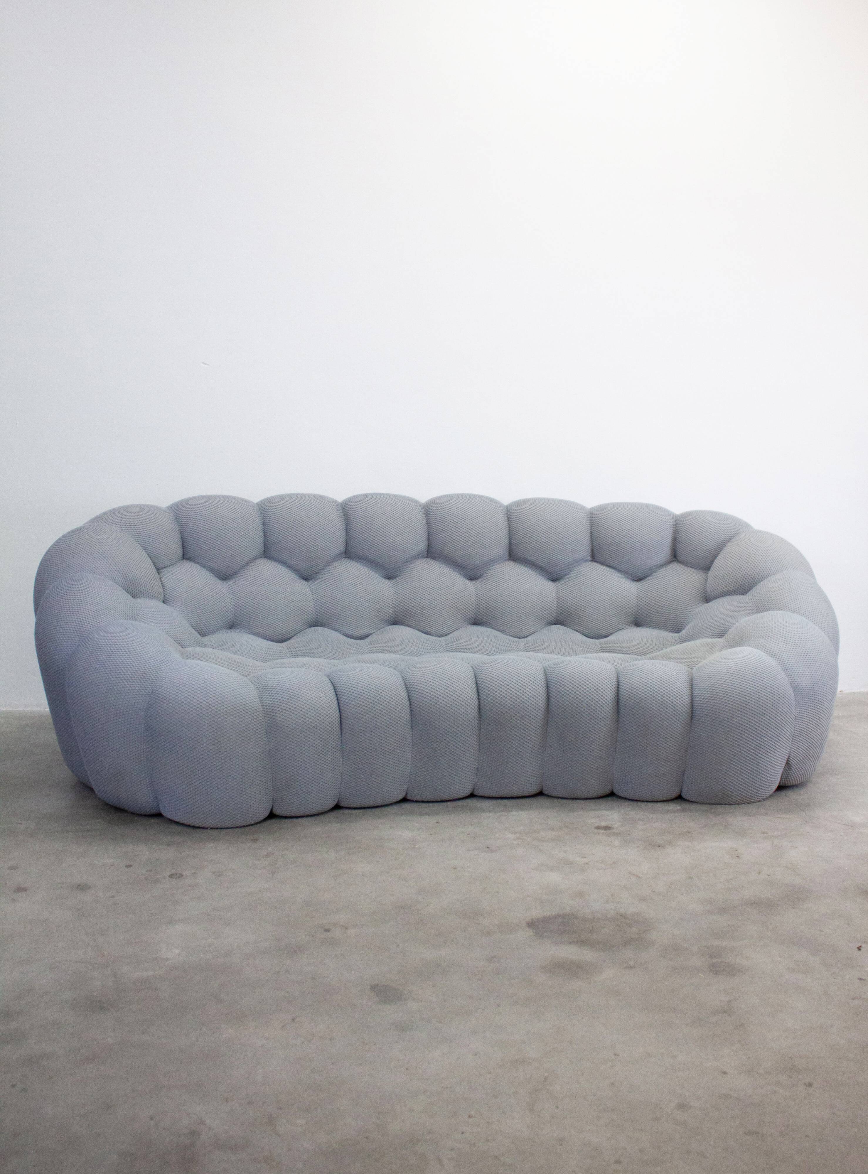 Roche Bobois Bubble 2 Cuved 3/4-Seat Sofa by Sacha Lakic (Light Grey)