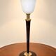 Art Deco table lamp "Mazda" – Faux wood & brass – 1930s