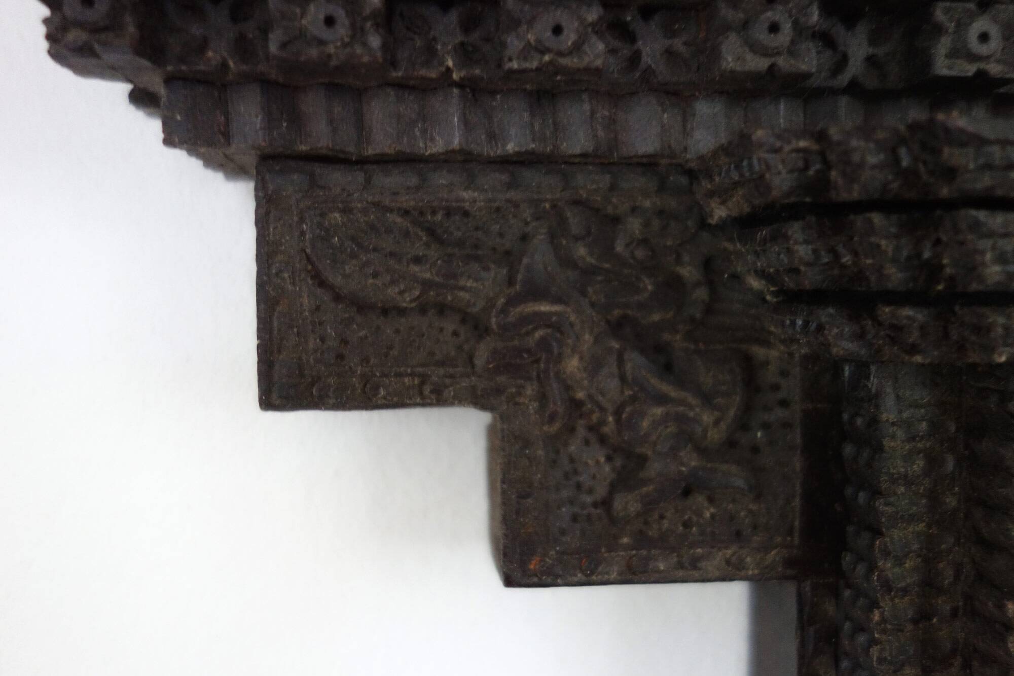 Old Newari Nepali window in carved wood