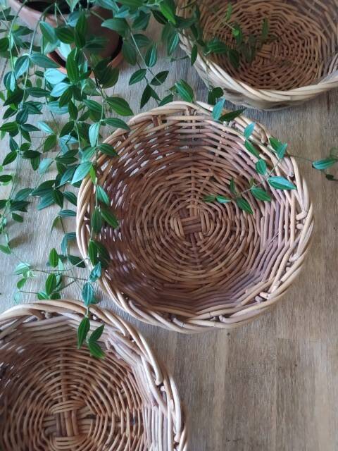Vintage woven wicker basket