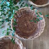 Vintage woven wicker basket