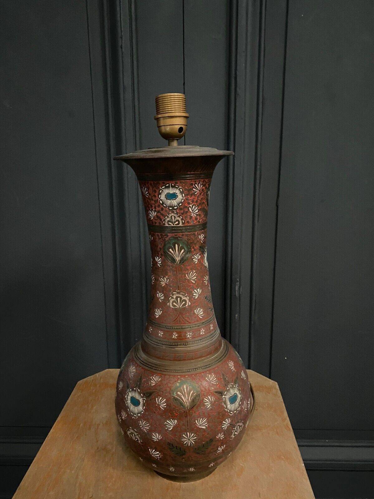 Cloisonne lamp in the Chinese or Indochina style mid-20th century