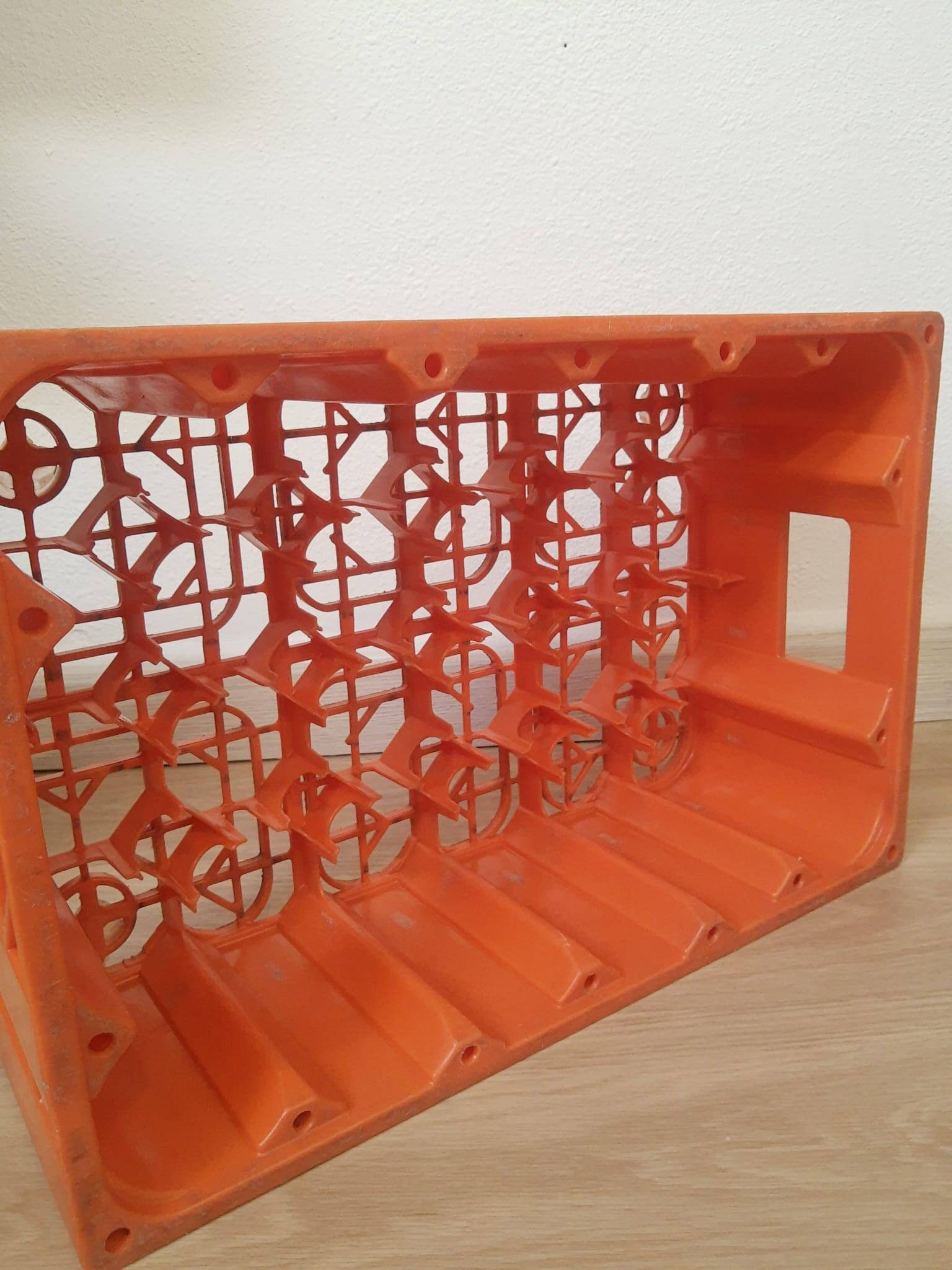 Vintage Orangina advertising bottle crate