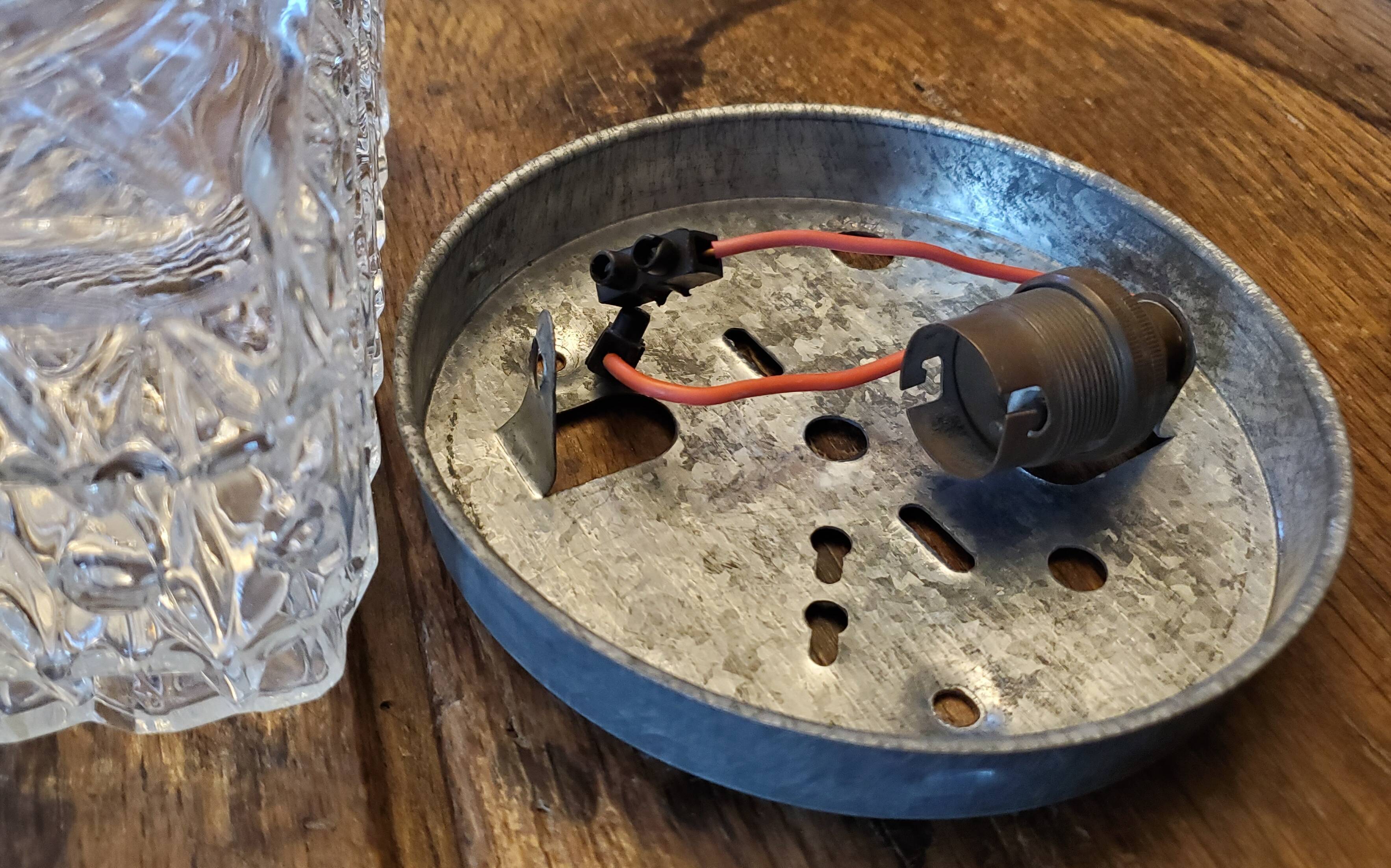 Chiseled glass ceiling light