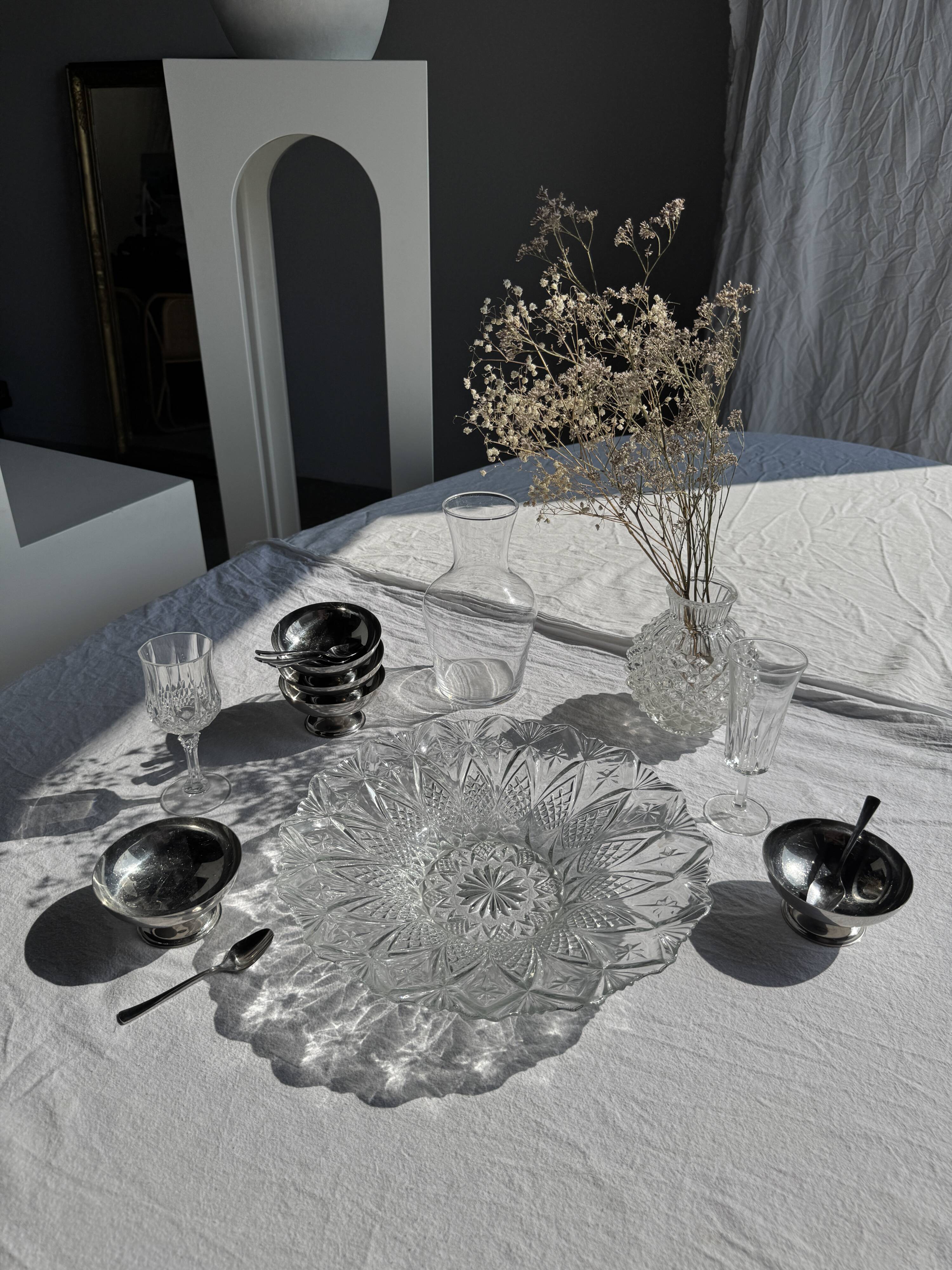 Vintage Diamond Point Flared Fruit Bowl or Salad Bowl D31