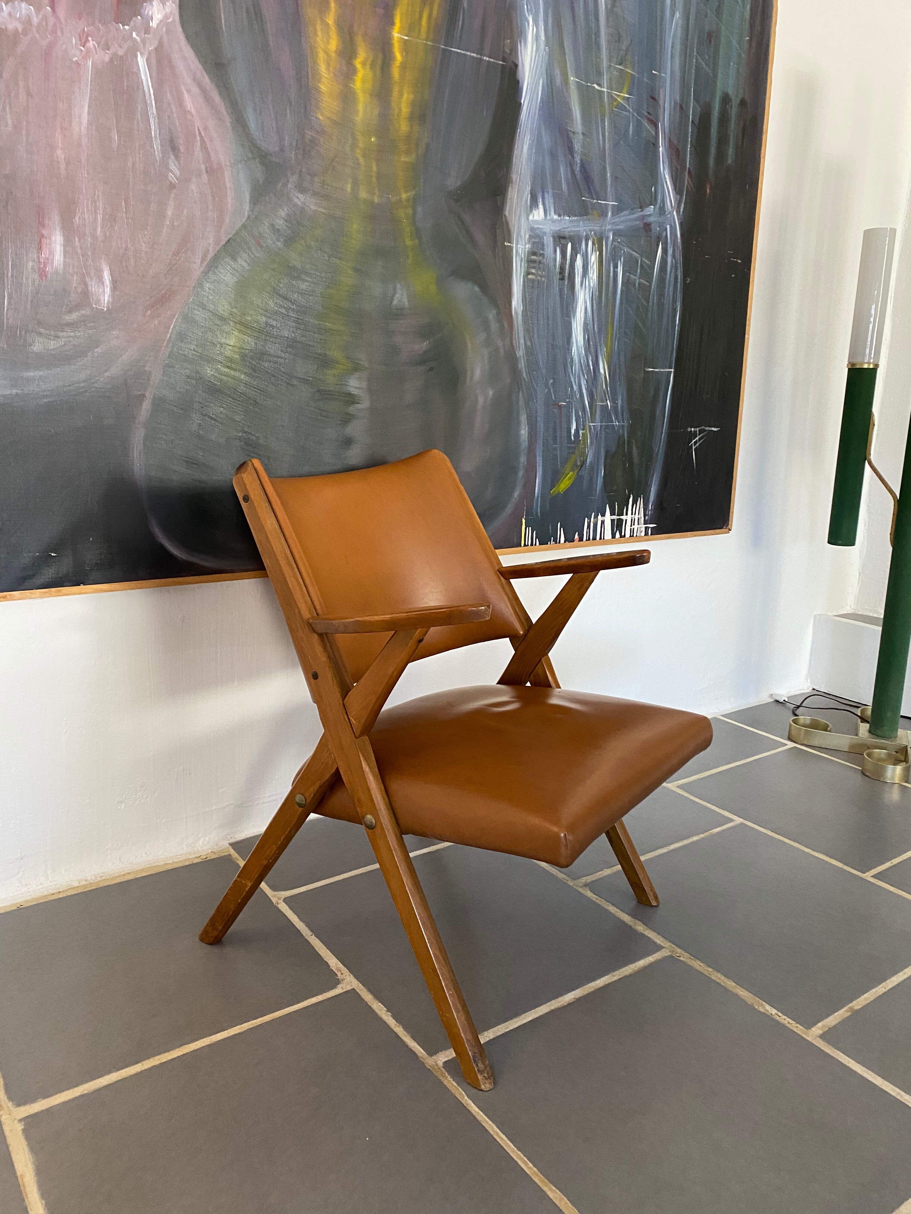 Fauteuil vintage design italien del vera