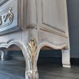 Louis XV style royal chest of drawers patinated