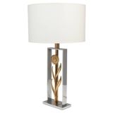 Maison Charles, attributed to. Pair of sunflower lamps. 1970s.