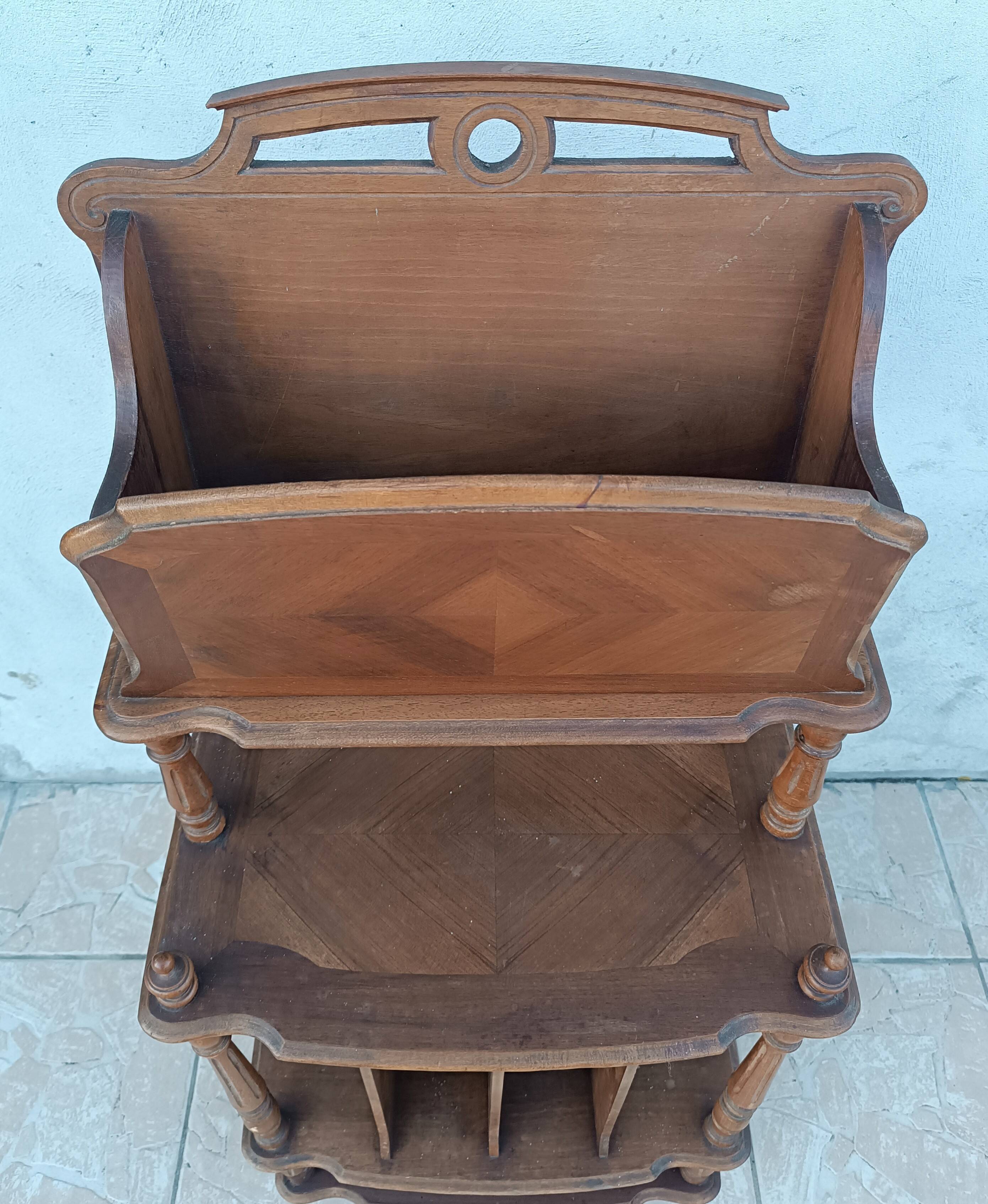 Walnut music cabinet