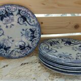 Set of 8 plates Faïence de Monterault