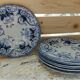 Set of 8 plates Faïence de Monterault