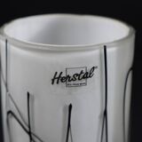 3 glass table lamps by Herstal, Denmark 1980