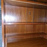 Danish teak library, display cabinet, shelves 1970
