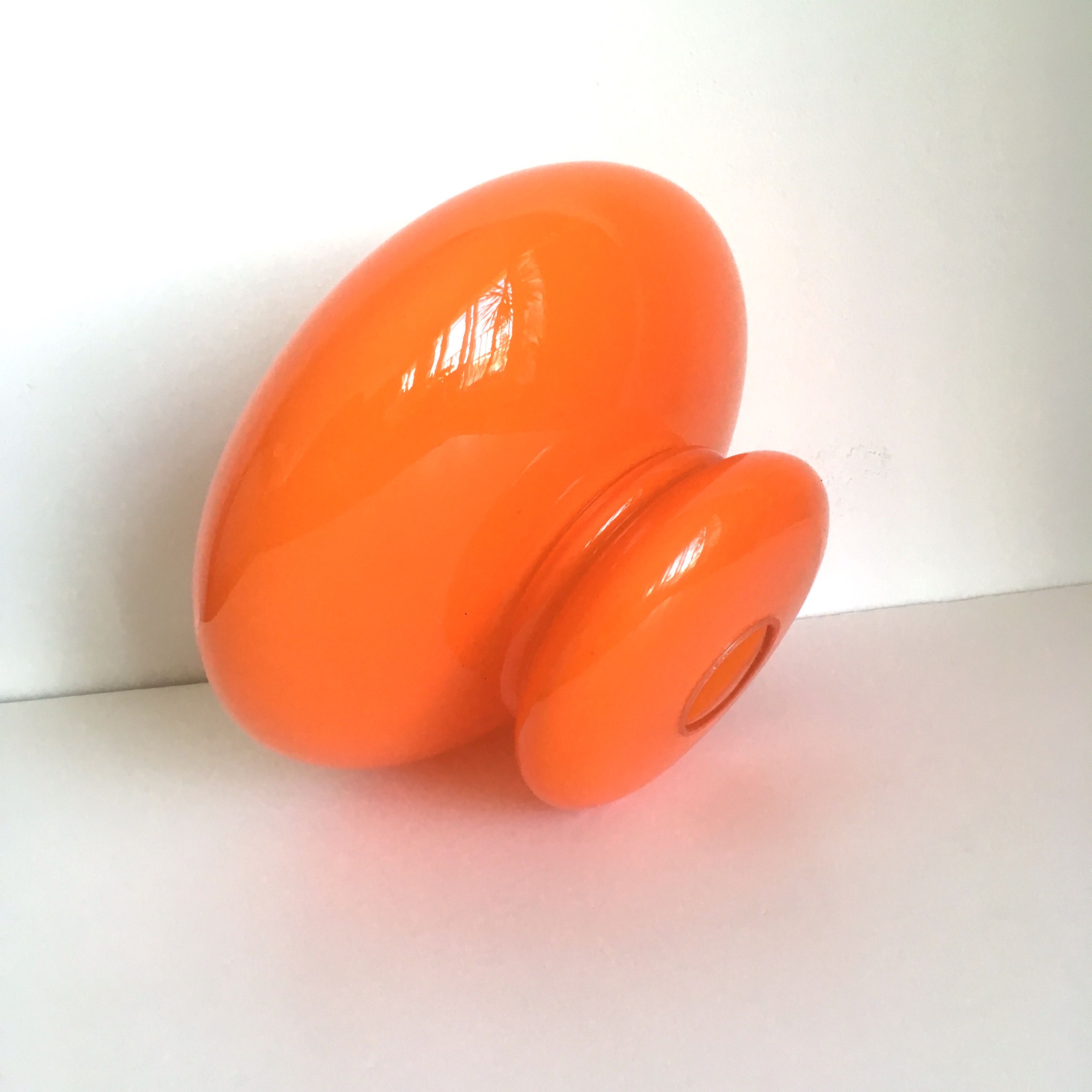 Lampshade for suspension, 60's vintage vintage orange opaline chandelier