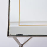 Set of Three Hollywood Regency Brass an Glass Nesting Tables Maison Jansen Style