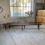 Paire de bancs de ferme en chêne massif 3m