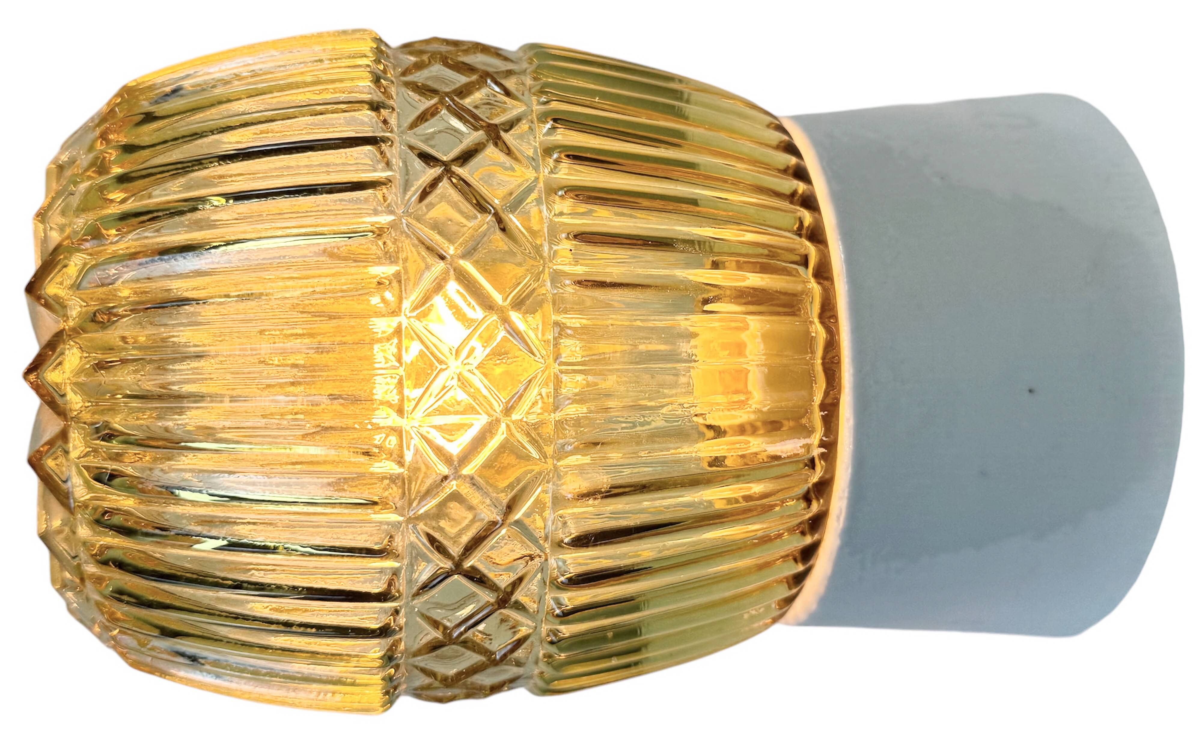 Vintage White Porcelain Ceiling Light, 1970s