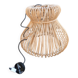 Natural rattan pendant light