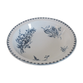 Round hollow dish Sarreguemines U&C Vega - 19th century floral decoration