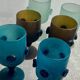 Iranian stemmed glasses in blown glass 1960