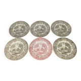 6 English ironstone plates
