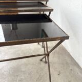 Adnet 1950s nesting tables trio
