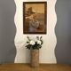 Table 45x60, Restored, Seascape, Wood marquetry