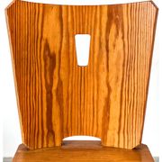 Vintage brutalist pine chairs