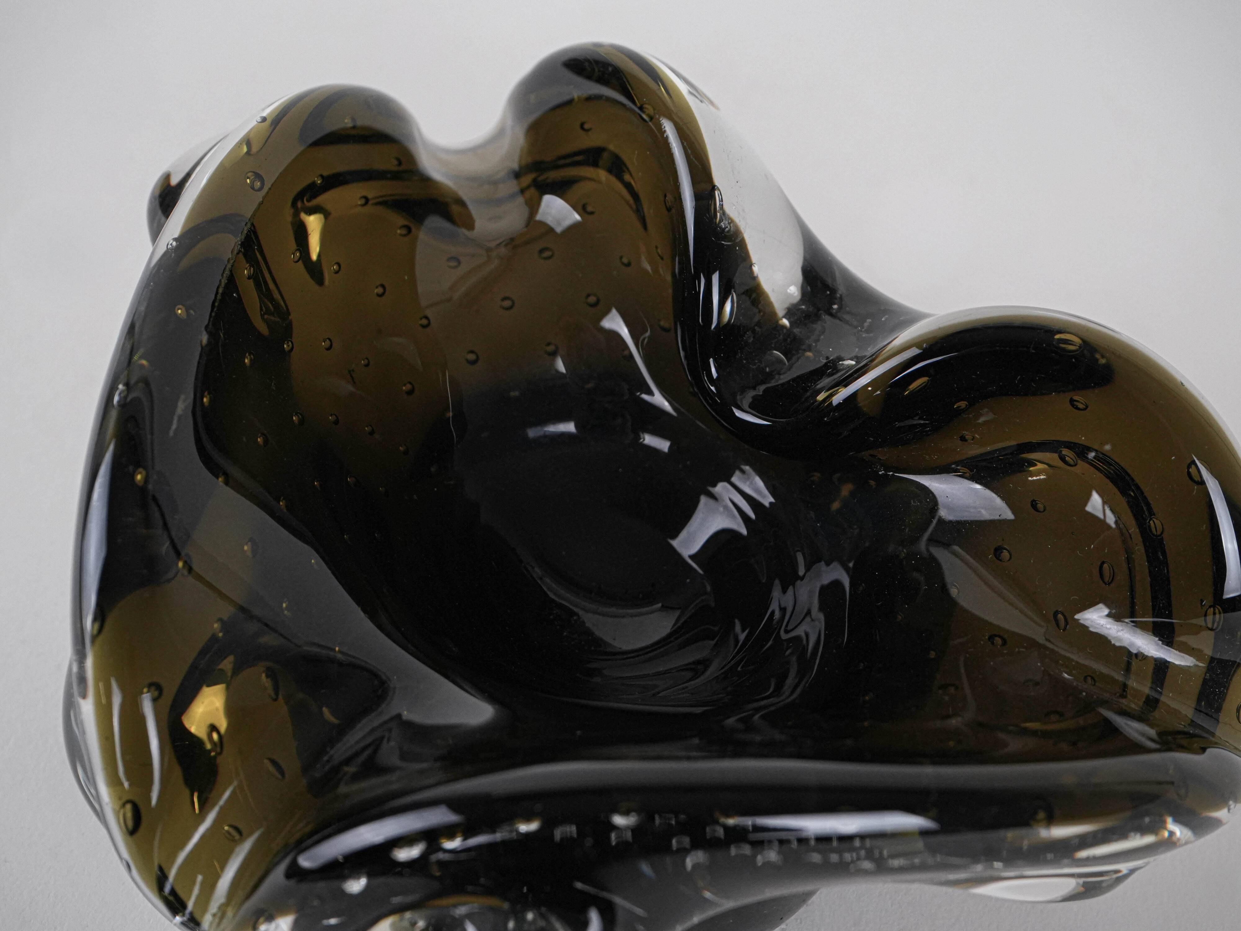 Plateau, verre de Murano, design italien, années 1960, fabriqué en Italie