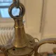 Antique chandelier with pendants – Louis XV style – gilded brass