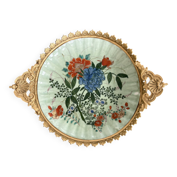 Coupe ancienne en porcelaine céladon montée en bronze doré, XIXe siècle