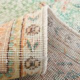 6x10 Peach Beige & Green Soft Wool Vintage Rug, 201x308Cm SK 5621
