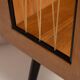 Vintage side table for modern mid-century television, beech wood, Poland, 1960s.