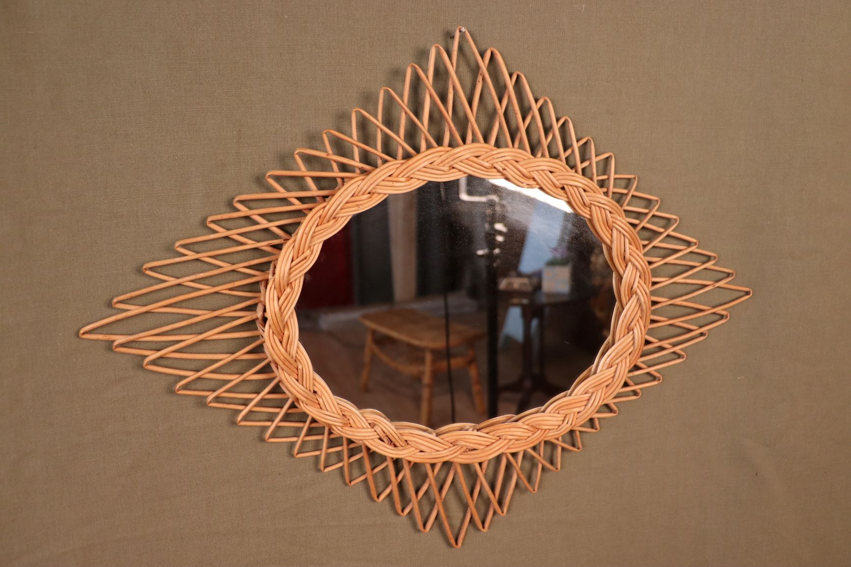 Rotin mirror  45x59cm