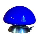 Vintage blue mushroom table lamp with DIM TOUCH