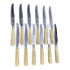 Set of 12 dessert knives with stainless steel blade and silver ferrule Régence
