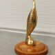 Cormoran vintage en laiton sur socle