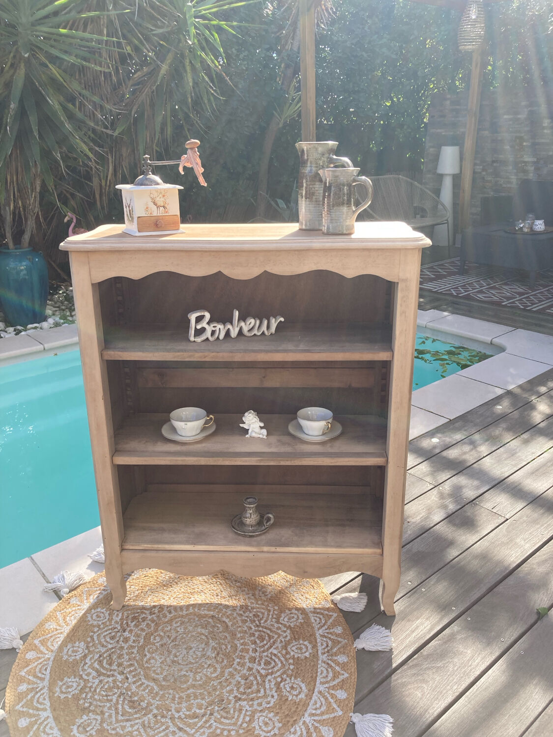 Bibus shelving practical console!! Raw walnut/ adjustable shelves