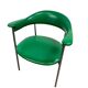 Chaise vintage chromée avec revêtement en skaï vert