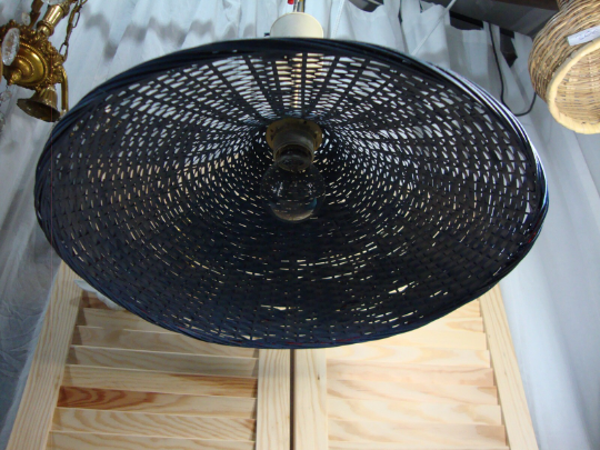 Blue wicker suspension