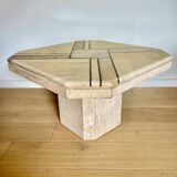 Travertine coffee table