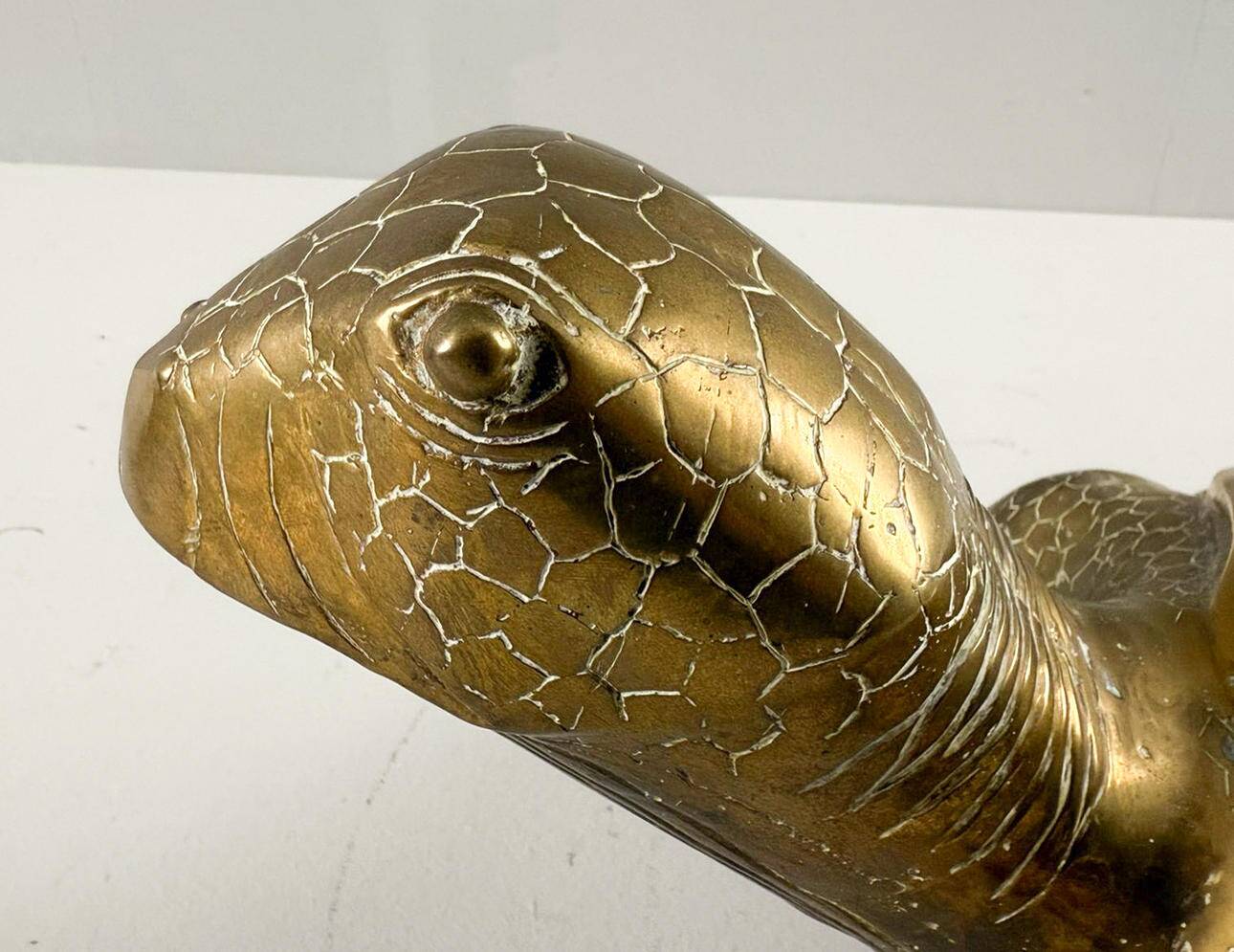 Hollywood Regency, brass turtle sculpture/box, France, 1970s