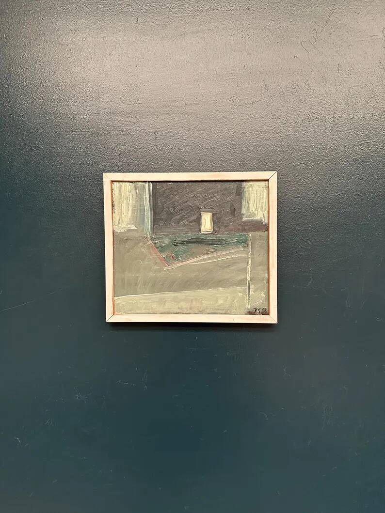 Original Swedish Oil on Hardboard – “Still Life” by Robert Svensson (1963–2016) – Signed – Vintage & Framed – 32.5 × 28.5 cm