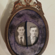 Oval brass frame