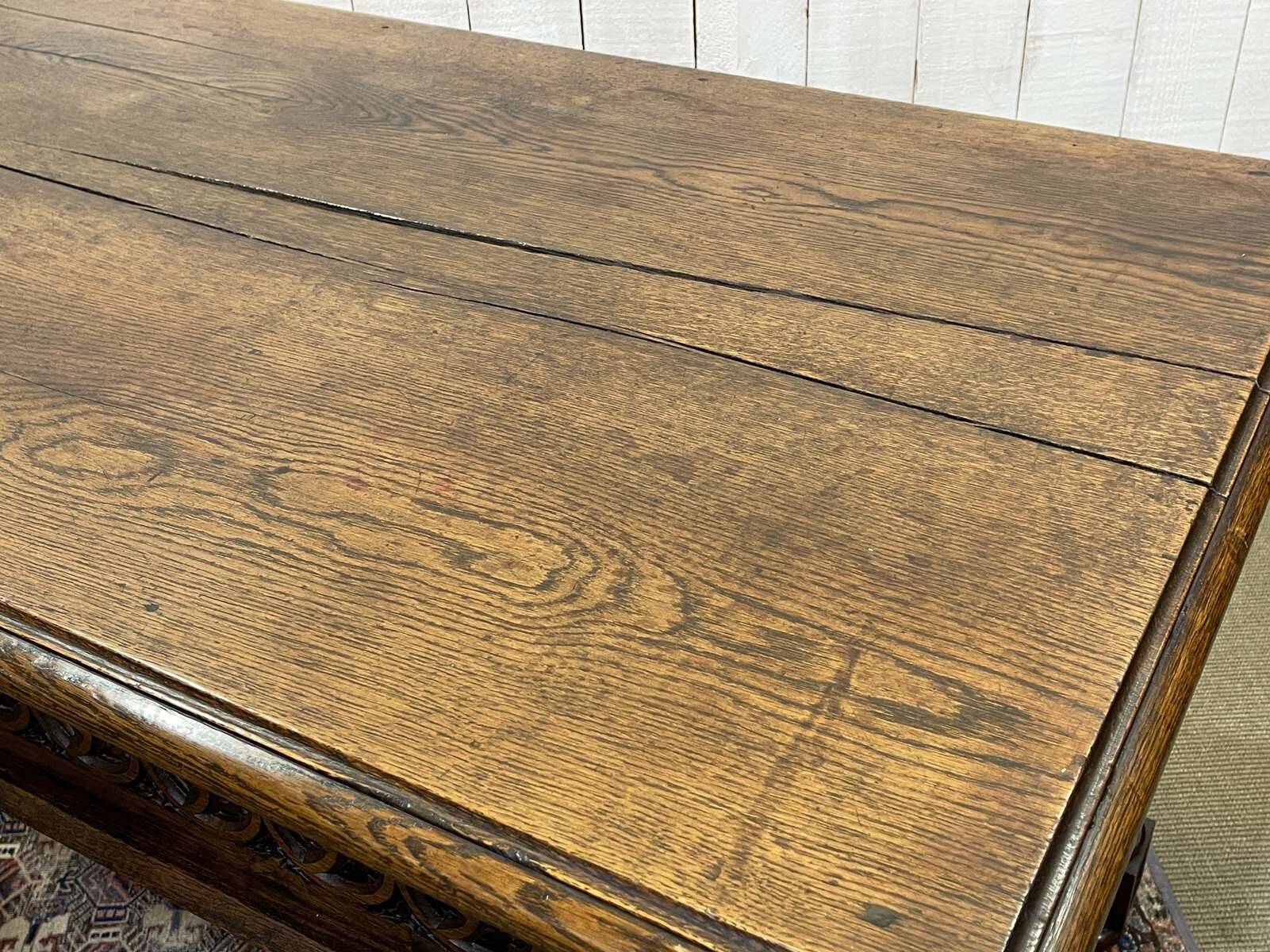 Late 19th century Gothic style oak desk