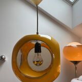 Yellow UFO Space Age suspension attributed to Luigi Colani, 1970s.