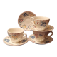 3 tasses thé anglaises, fleuries faience Ironstone Churchill